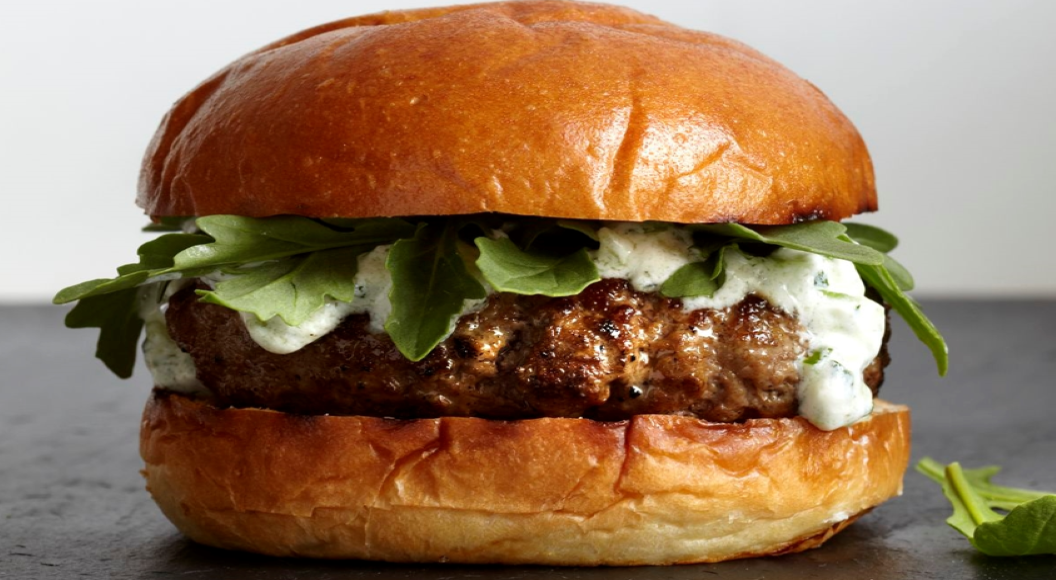Delicious Grilled Lamb Burgers with Mint Aioli Sauce